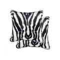 Pillows Black Throw Pillows - 18" x 18" x 5" Denton Zebra Black & White Faux - Pillow 2-Pack HomeRoots