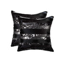 Pillows Black Throw Pillows - 18" x 18" x 5" Gold And Black - Pillow 2-Pack HomeRoots