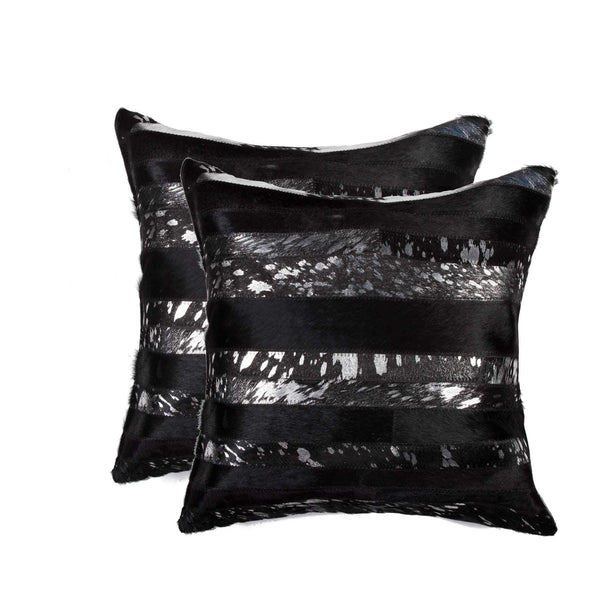 Pillows Black Throw Pillows - 18" x 18" x 5" Gold And Black - Pillow 2-Pack HomeRoots