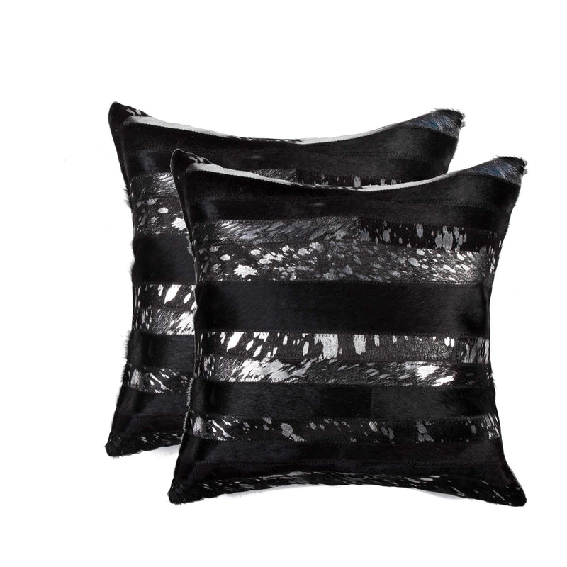 Pillows Black Throw Pillows - 18" x 18" x 5" Gold And Black - Pillow 2-Pack HomeRoots