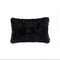 Pillows Black Throw Pillows - 18" x 18" x 5" Modern Black New Zealand Sheepskin - Pillow HomeRoots