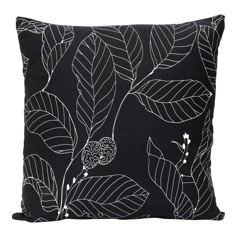 Pillows Black Throw Pillows - 18" X 5.5" X 18" Black Cotton Polyester Square Pillow HomeRoots