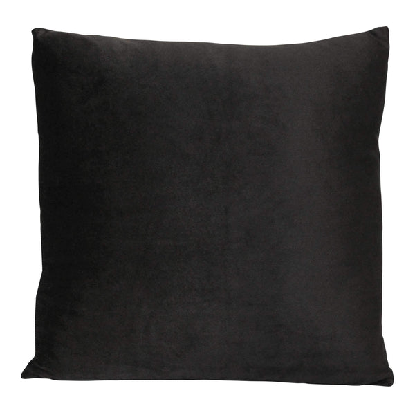 Pillows Black Throw Pillows - 18" X 5.5" X 18" Black Polyester Square Pillow HomeRoots