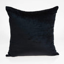 Pillows Black Throw Pillows - 18" x 7" x 18" Transitional Black Solid Pillow Cover With Poly Insert HomeRoots