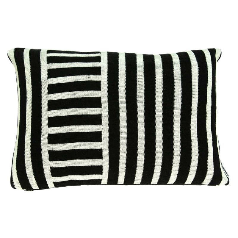 Pillows Black Throw Pillows - 20" x 0.5" x 12" Transitional Black Cotton Pillow Cover HomeRoots