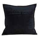 Pillows Black Throw Pillows - 20" x 0.5" x 20" Transitional Black Solid Quilted Pillow Cover HomeRoots