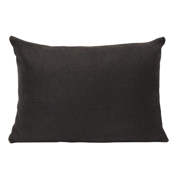 Pillows Black Throw Pillows - 20" X 4" X 14" Black Cotton Polyester Lumbar Pillow HomeRoots