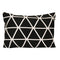 Pillows Black Throw Pillows - 20" X 4" X 14" Black White Cotton Polyester Lumbar Pillow HomeRoots