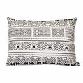 Pillows Black Throw Pillows - 20" X 5.5" X 14" Black And White Polyester Lumbar Pillow HomeRoots