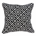 Pillows Black Throw Pillows - 20" x 7" x 20" Cool Transitional Black and White Pillow Cover With Poly Insert HomeRoots