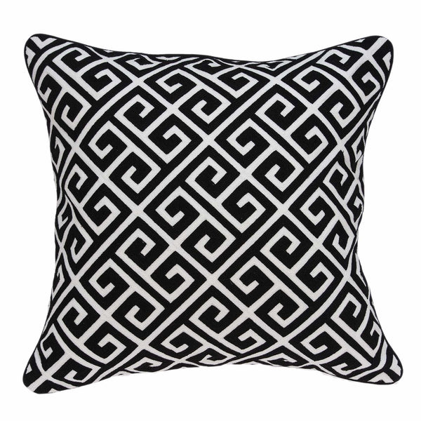 Pillows Black Throw Pillows - 20" x 7" x 20" Cool Transitional Black and White Pillow Cover With Poly Insert HomeRoots
