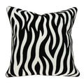 Pillows Black Throw Pillows - 20" x 7" x 20" Transitional Black and White Zebra Pillow Cover With Poly Insert HomeRoots