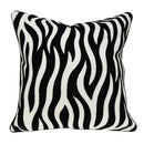 Pillows Black Throw Pillows - 20" x 7" x 20" Transitional Black and White Zebra Pillow Cover With Poly Insert HomeRoots