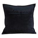 Pillows Black Throw Pillows - 20" x 7" x 20" Transitional Black Solid Quilted Pillow Cover With Poly Insert HomeRoots