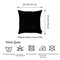 Pillows Black Throw Pillows - 20"x20" Black Honey Decorative Throw Pillow Cover (2 pcs in set) HomeRoots