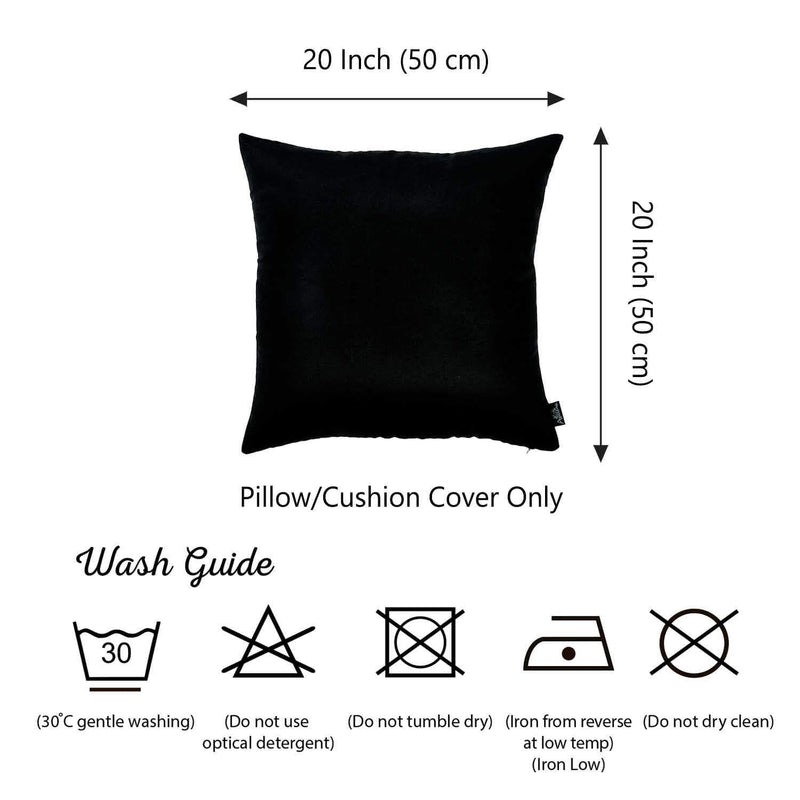 Pillows Black Throw Pillows - 20"x20" Black Honey Decorative Throw Pillow Cover (2 pcs in set) HomeRoots