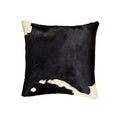 Pillows Black Throw Pillows - 22" x 22" x 5" Black And White Classic Large Cowhide - Pillow HomeRoots