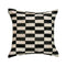 Pillows Black Throw Pillows - 22" x 22" x 5" Black/White, Large Linear, Cowhide - Pillow HomeRoots