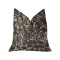 Pillows Black Throw Pillows - Black and Beige Luxury Throw Pillow Double sided 16" x 16" HomeRoots