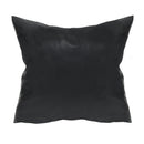 Pillows Black Throw Pillows - Black Faux Leather Pillow HomeRoots