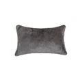 Pillows Body Pillow - 12" x 20" x 5" Grey Sheepskin - Pillow HomeRoots