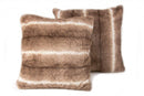 Pillows Body Pillow - 18" x 18" x 5" Taupe, Faux Fur - Pillow 2-Pack HomeRoots