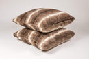 Pillows Body Pillow - 18" x 18" x 5" Taupe, Faux Fur - Pillow 2-Pack HomeRoots