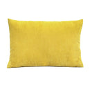 Pillows Body Pillow - 20" X 5.5" X 14" Yellow Polyester Corduroy Lumbar Pillow HomeRoots