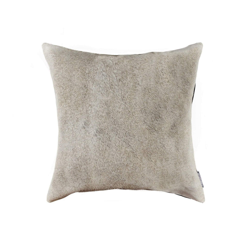 Pillows Body Pillow - 5" x 18" x 18" Cowhide, Micro suede, Polyfilla Natural & Light Grey Pillow HomeRoots