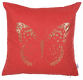 Pillows Body Pillow Covers - 18"x 18" Gold Happy Square Butterfly Printed Decorative Throw Pillow Cover Pillowcase HomeRoots