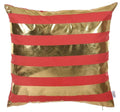 Pillows Body Pillow Covers - 18"x 18" Gold Happy Square Stripes Printed Decorative Throw Pillow Cover Pillowcase HomeRoots