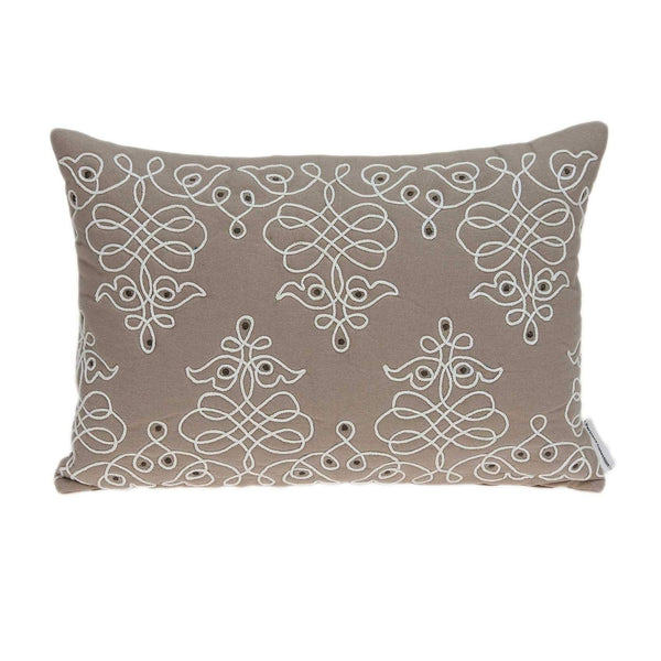 Pillows Body Pillow Covers - 20" x 0.5" x 14" Traditional Beige Pillow Cover HomeRoots