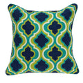 Pillows Body Pillow Covers - 20" x 0.5" x 20" Traditional Dark Blue And Lemon Accent Pillow Cover HomeRoots