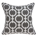 Pillows Body Pillow Covers - 20" x 0.5" x 20" Transitional Gray and White Cotton Pillow Cover HomeRoots