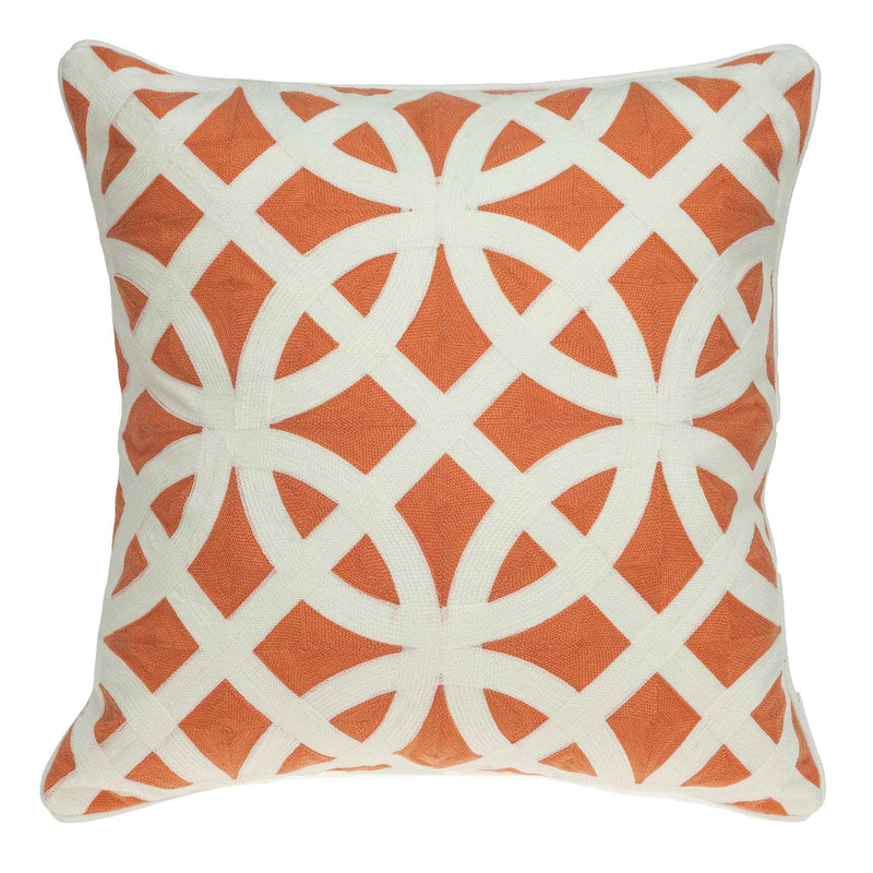 Pillows Body Pillow Covers - 20" x 0.5" x 20" Transitional Orange And White Pillow Cover HomeRoots