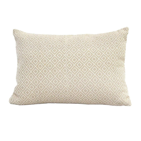 Pillows Body Pillow - Stylish Beige Lumbar Pillow HomeRoots