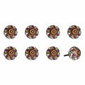 Pillows Chair Pillow 1.5" x 1.5" x 1.5" Ceramic/Metal Multicolor 8 Pack Knob 8077 HomeRoots