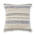 Pillows Chair Pillow - 20" x 20" Cotton Ivory/Blue Pillow HomeRoots