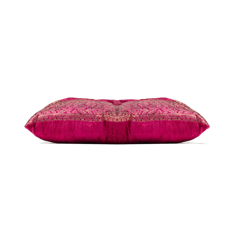 Pillows Chair Pillow - 3" x 18" x 18" Silk Fuchsia Pillow HomeRoots