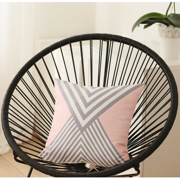 Pillows Cheap Throw Pillow Covers - 18"x18" Scandi Square Mirror Design Decorative Throw Pillow Cover HomeRoots