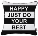 Pillows Cheap Throw Pillow Covers - 18"x18" White and Black Scandi Square Decorative Throw Pillow Cover HomeRoots