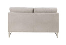 Pillows Cheap Throw Pillows - 35" X 62" X 36" Beige Linen Upholstery Metal Leg Loveseat w/2 Pillows HomeRoots