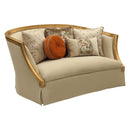 Pillows Cheap Throw Pillows - 41" X 70" X 38" Fabric Antique Gold Upholstery Wood Leg/Trim Loveseat w/5 Pillows HomeRoots