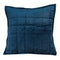 Pillows Christmas Pillow Covers - 20" x 7" x 20" Navy Blue Solid Quilted Pillow Cover With Down Insert HomeRoots