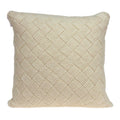 Pillows Christmas Pillow Covers - 20" x 7" x 20" Transitional Beige Pillow Cover With Down Insert HomeRoots