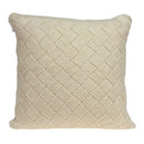 Pillows Christmas Pillow Covers - 20" x 7" x 20" Transitional Beige Pillow Cover With Down Insert HomeRoots