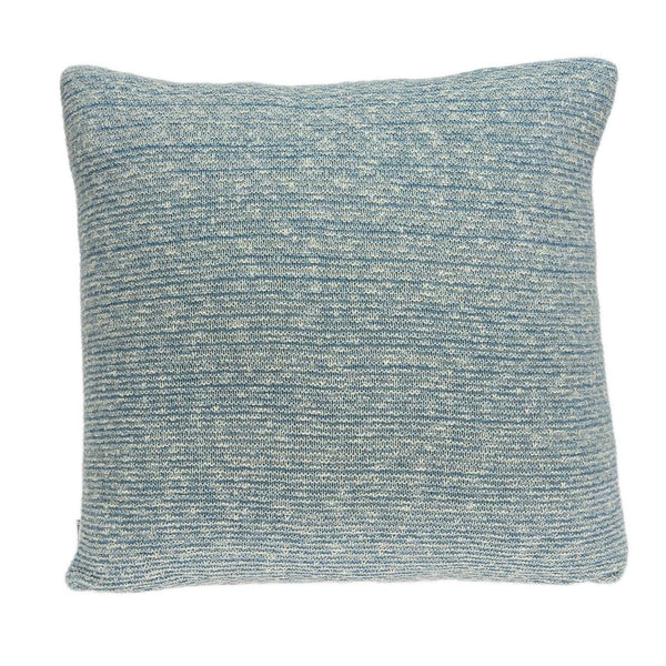 Pillows Christmas Pillow Covers - 20" x 7" x 20" Transitional Blue Cotton Pillow Cover With Down Insert HomeRoots