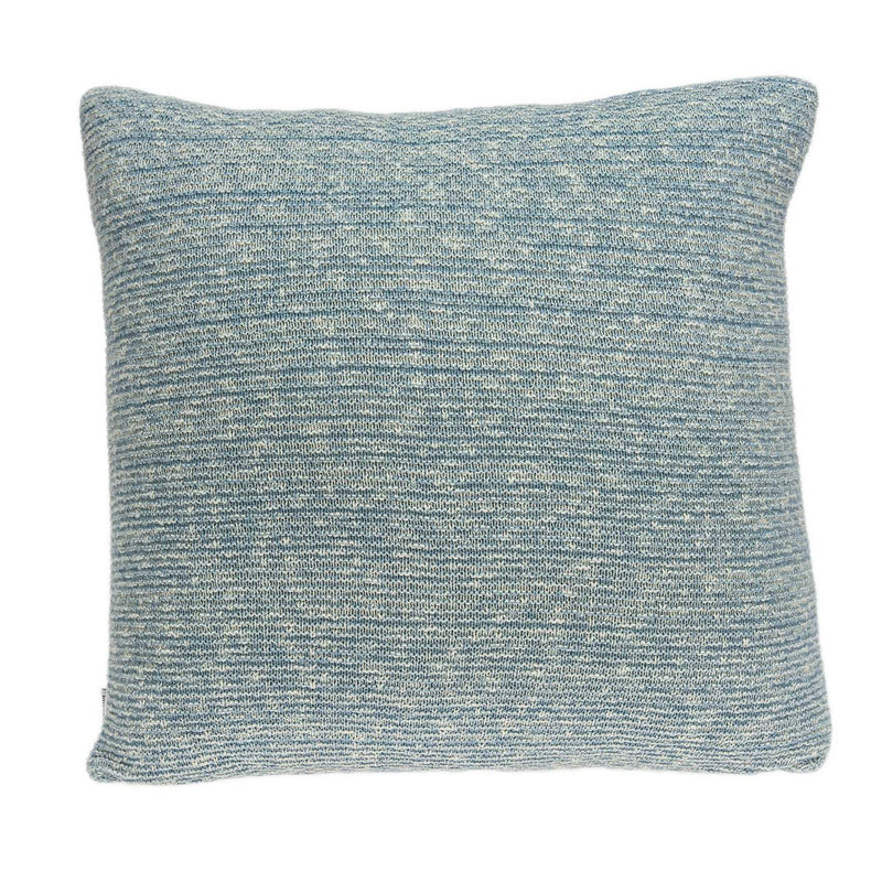 Pillows Christmas Pillow Covers - 20" x 7" x 20" Transitional Blue Cotton Pillow Cover With Down Insert HomeRoots