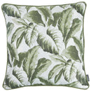 Pillows Couch Pillow Covers - 17"x 17" Jacquard Tropical Spring Leaf Decorative Throw Pillow Cover HomeRoots