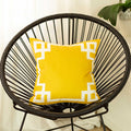 Pillows Couch Pillow Covers - 18"x18" Yellow and White Geometric Decorative Throw Pillow Cover HomeRoots